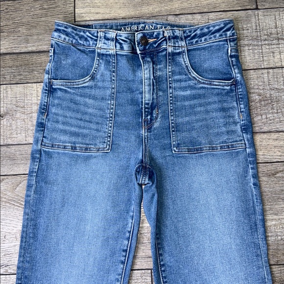 American Eagle Outfitters Next Level Stretch Super hi-Rise Flare Jeans - Picture 4 of 13